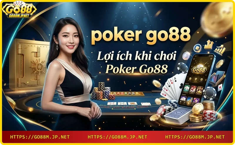 Bàn poker với các tay bài và biểu tượng chiến thuật quản lý vốn, đọc đối thủ