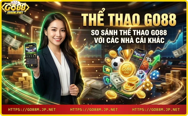 Bảng so sánh giữa Go88 và các nhà cái khác với các tiêu chí tỷ lệ cược, khuyến mãi, giao diện
