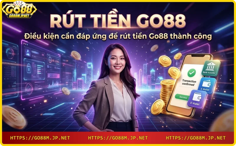 Các điều kiện rút tiền Go88: xác thực tài khoản, số dư tối thiểu, bảo mật