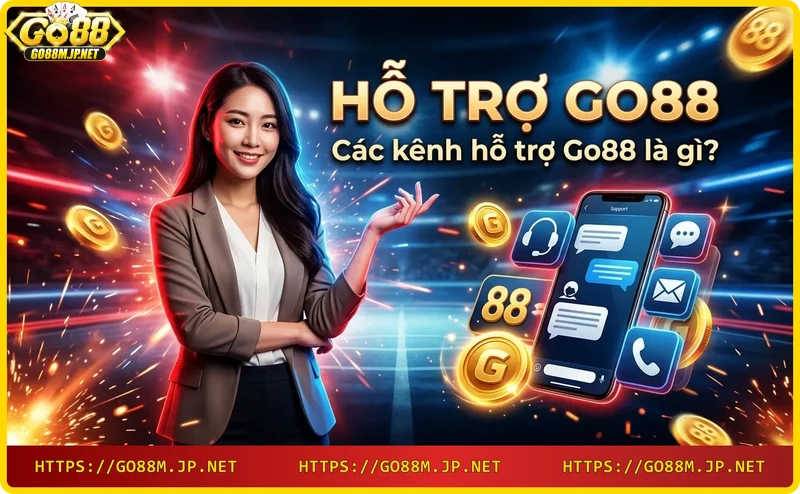 Các kênh hỗ trợ Go88: live chat, email, hotline