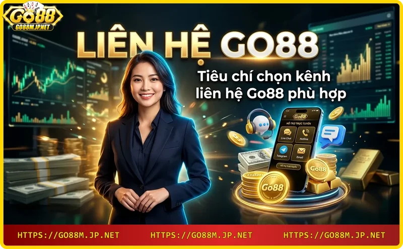Các kênh liên hệ Go88: live chat, hotline, email