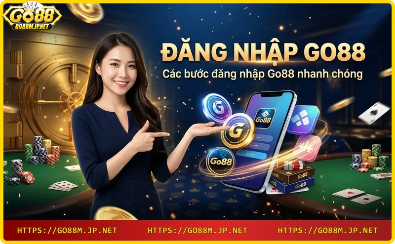Minh họa các bước đăng nhập Go88 trên điện thoại