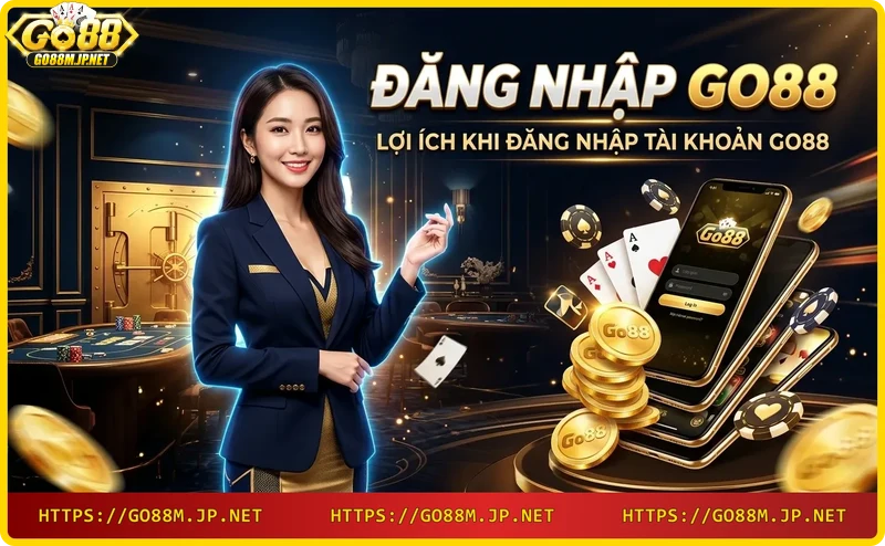 Minh họa lợi ích khi đăng nhập Go88 với kho báu và phần thưởng