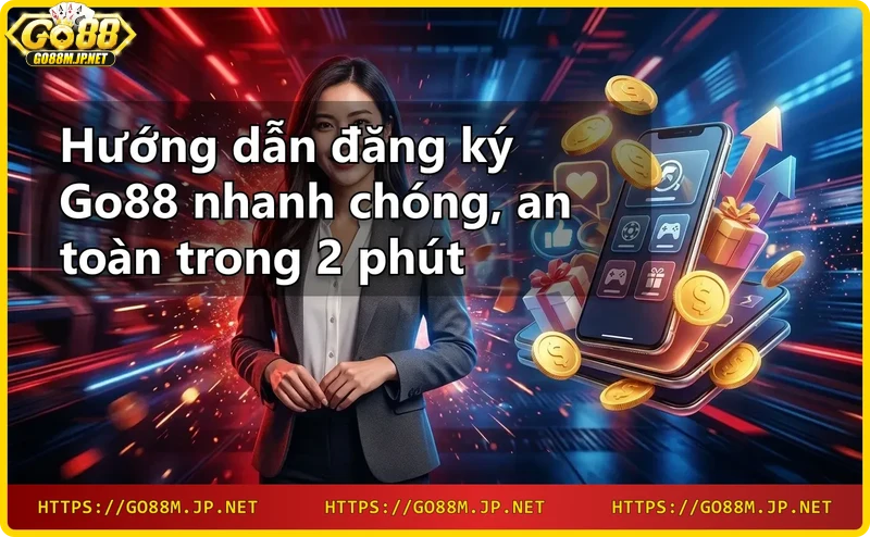 Người dùng đăng ký Go88 trên laptop với giao diện sang trọng