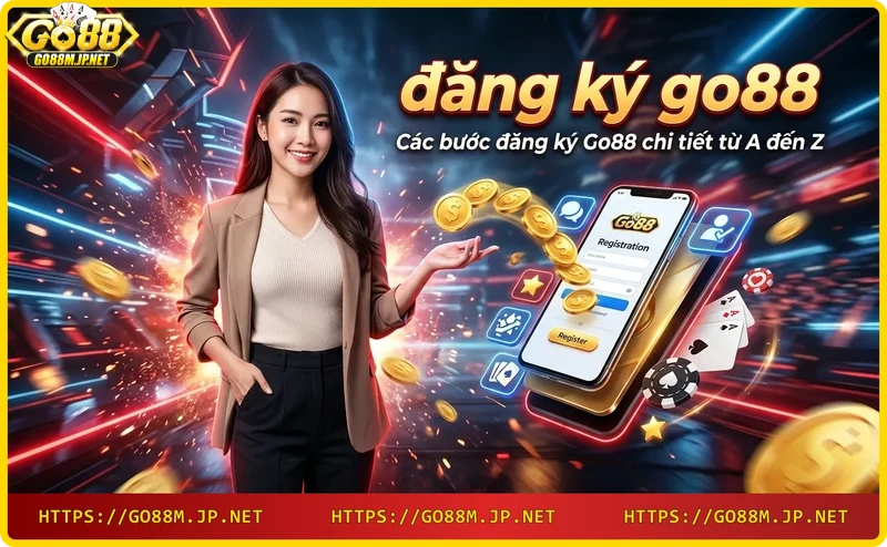 Quy trình đăng ký Go88 gồm 4 bước: truy cập, điền thông tin, xác nhận OTP, hoàn tất