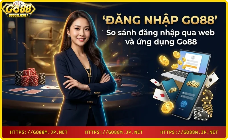 So sánh đăng nhập Go88 qua web và ứng dụng